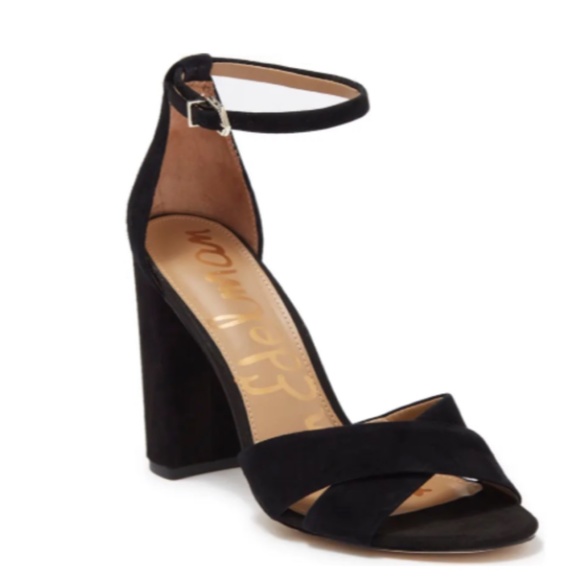 New Sam Edelman Yancy Block Heel Ankle Strap - Picture 1 of 5